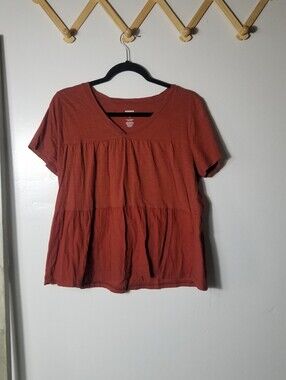 SONOMA WOMEN'S TIERED V-NECK BLOUSE SIZE LARGE